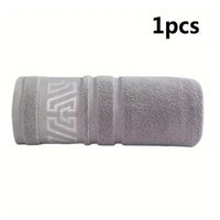 Serviette de Bain Frise Grecque Argentée 70 x 140 cm 3 Coloris