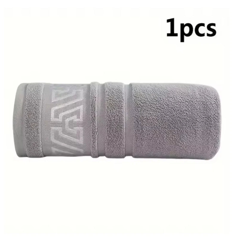 Serviette de Bain Frise Grecque Argentée 70 x 140 cm 3 Coloris