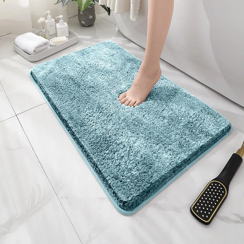 Tapis de Bain Peluche Épais Antidérapant, 13 Coloris, 2 Tailles