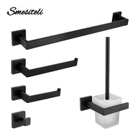 Accessoires Salle de Bain Noir Mat à la Pièce, 21 Articles