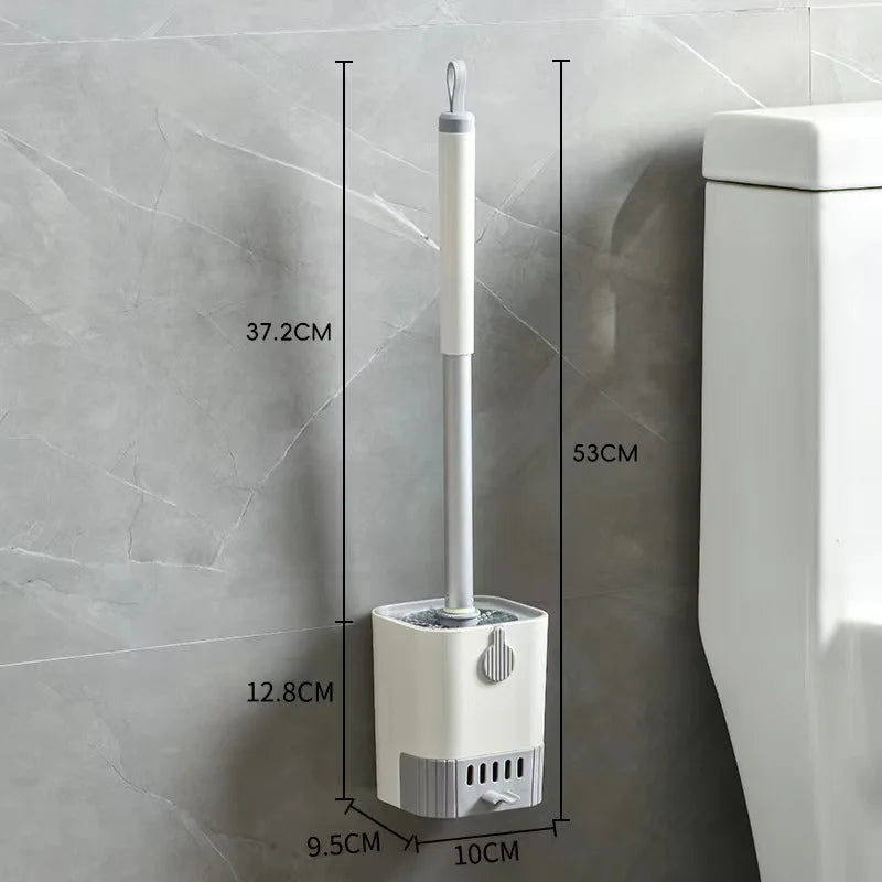 Brosse WC avec Support Ventilé à Tiroir Amovible, 53 cm