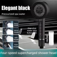 Pommeau de Douche Multifonction 4 Modes avec Filtre
