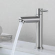 Robinet Lave-Main Eau Froide Inox 304 Noir ou Brossé, 18 cm