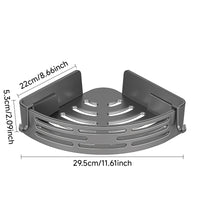 Étagère d'Angle Salle de Bain Autocollante Sans Perçage Noir, Gris ou Blanc