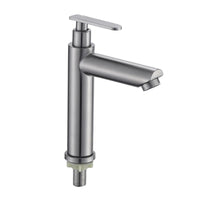 Robinet Lave-Main Eau Froide Inox 304, 6 Versions, Bec Courbe ou Droit