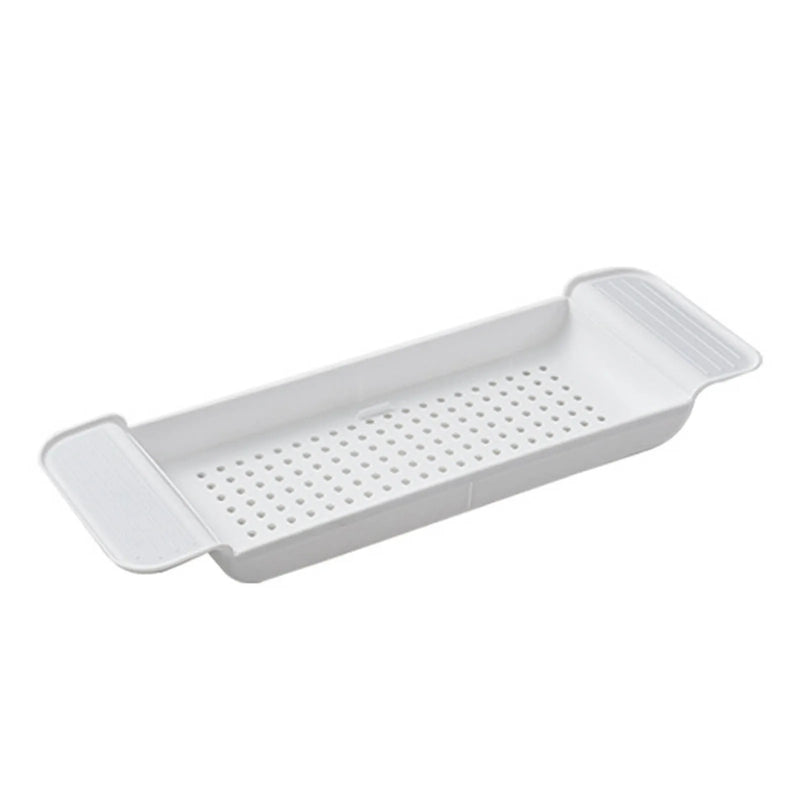 Plateau de Baignoire Extensible en ABS Noir ou Blanc, avec Drainage