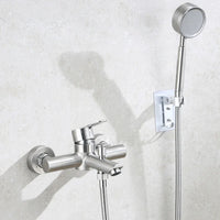 Robinet de Baignoire Mural Bain-Douche Inox 304 Noir ou Brossé