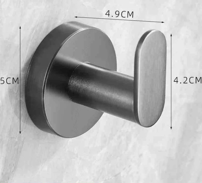 Patère Salle de Bain Murale Inox 304 Gris Anthracite, 9 Modèles