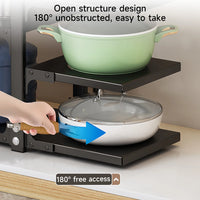 Rangement Sous Évier Casseroles Multi-Niveaux Réglable Noir