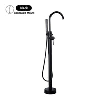 Robinet Baignoire sur Pied Autoportant avec Douchette, Hauteur 130 cm, 5 Finitions