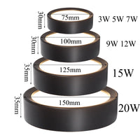 Spot LED Rond Plat en Saillie Cuisine, 3 à 20 W, Ø 75 à 150 mm, Noir, Blanc ou Doré