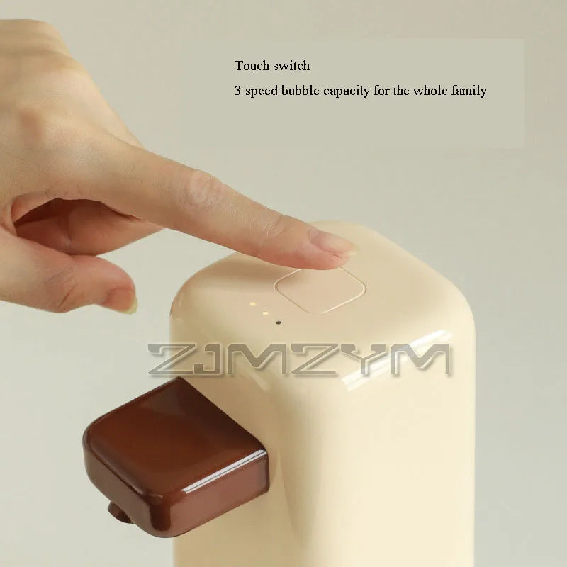 Distributeur de Savon Mousse Automatique Rechargeable Sans Contact, Crème ou Bleu