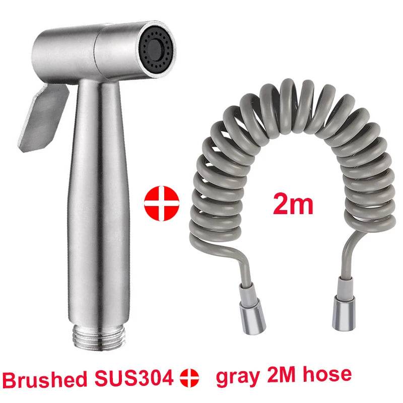 Douchette WC Inox Kit Flexible et Support