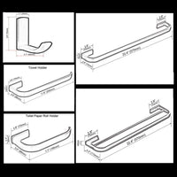 Accessoires Salle de Bain Laiton Vieilli à la Pièce, 5 Articles