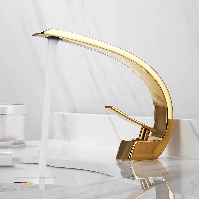 Mitigeur de Lavabo Cascade Monobloc sur Comptoir