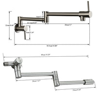 Robinet Remplisseur Mural Pliant Eau Froide Bec Rotatif Inox
