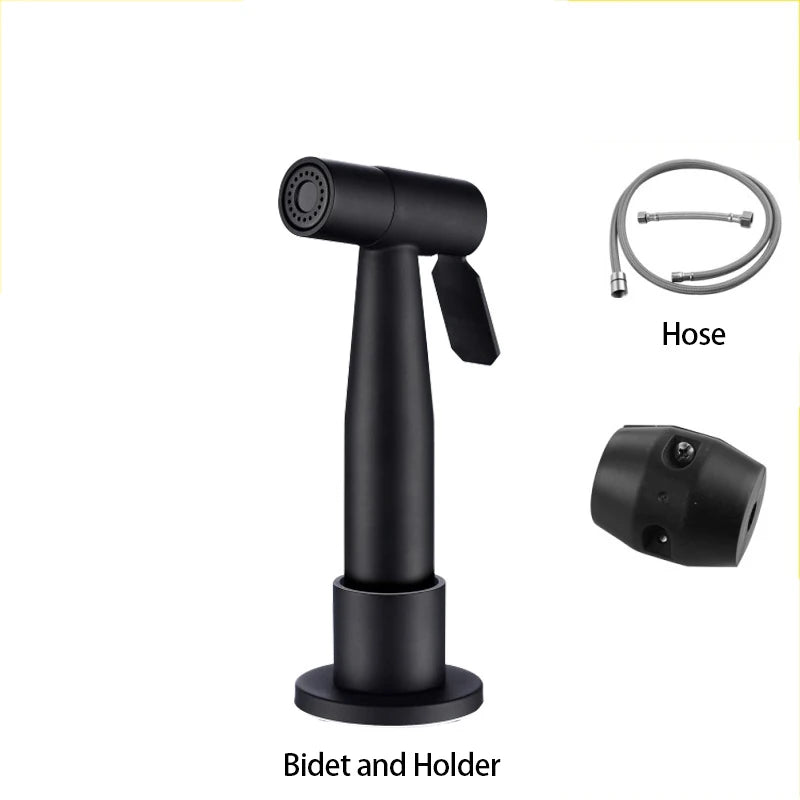 Douchette Évier Cuisine Extractible Inox avec Socle, Noir ou Brossé