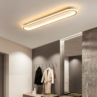 Plafonnier LED Cuisine Ovale Dimmable Doré Noir Blanc