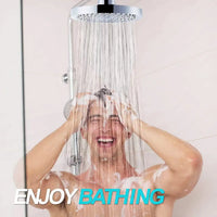 Pommeau de Douche Pluie Rond 15 cm Chromé ou Noir