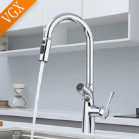 Mitigeur de Cuisine Extractible avec Filtre à Eau Double Bec