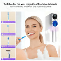 Porte-Brosse à Dents Mural Double à Capteur Infrarouge Blanc