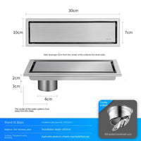 Caniveau de Douche Rectangulaire Inox 304 Anti-Odeur, 20 à 60 cm