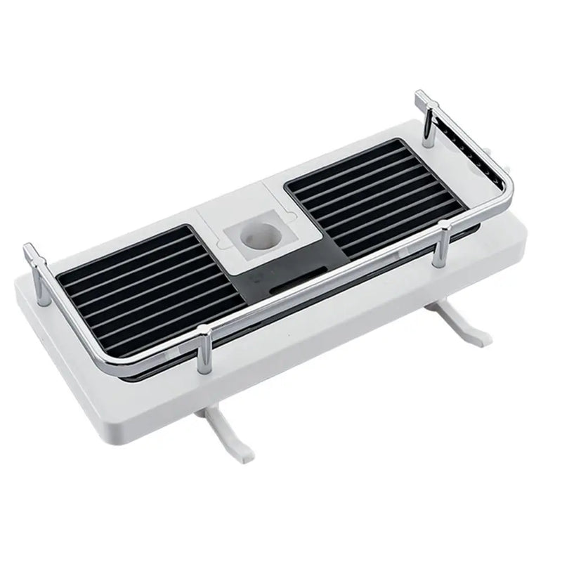 Étagère de Douche ABS pour Barre 22-24 mm, Noir ou Blanc