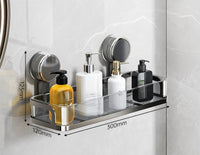 Étagère Salle de Bain à Ventouses Sans Perçage, Simple, Double ou Angle