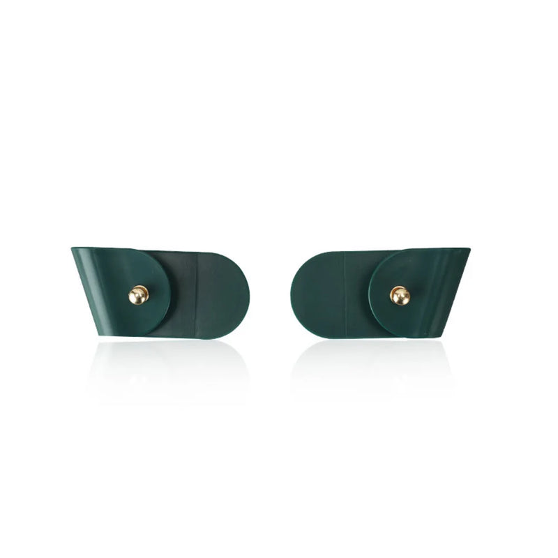 Range-Couvercle Auto-Adhésif Mural, 4 Supports Longs ou Paire à Bouton Doré