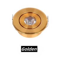 Mini Spot LED Encastrable 3 W Ø 52 mm, Doré, Noir, Blanc ou Argent
