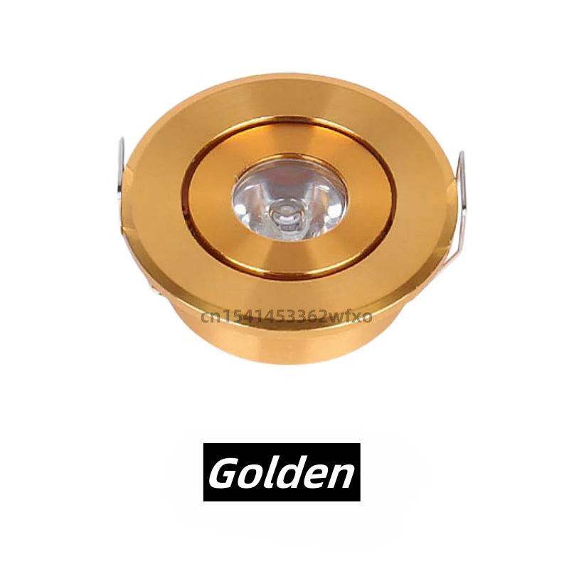 Mini Spot LED Encastrable 3 W Ø 52 mm, Doré, Noir, Blanc ou Argent