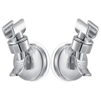 Support de Douchette Sans Perçage à Ventouse Pivotant, Argent, Noir ou Blanc