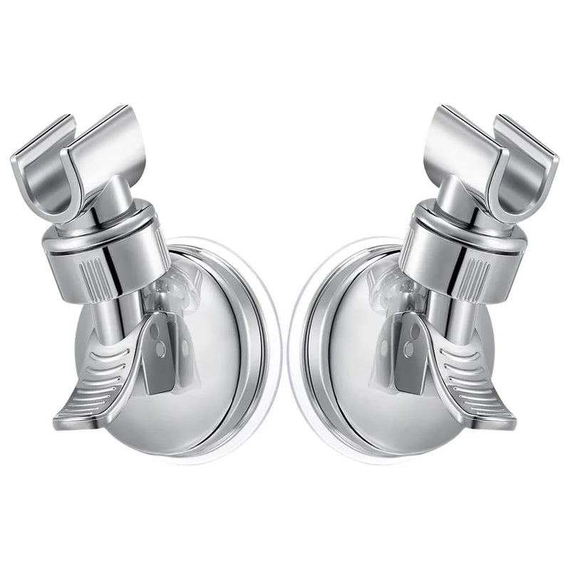 Support de Douchette Sans Perçage à Ventouse Pivotant, Argent, Noir ou Blanc