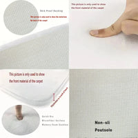 Tapis de Bain Marbre Blanc et Doré Antidérapant