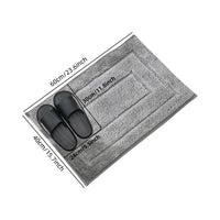 Tapis de Bain Moelleux Antidérapant à Motif Rectangles, 7 Coloris