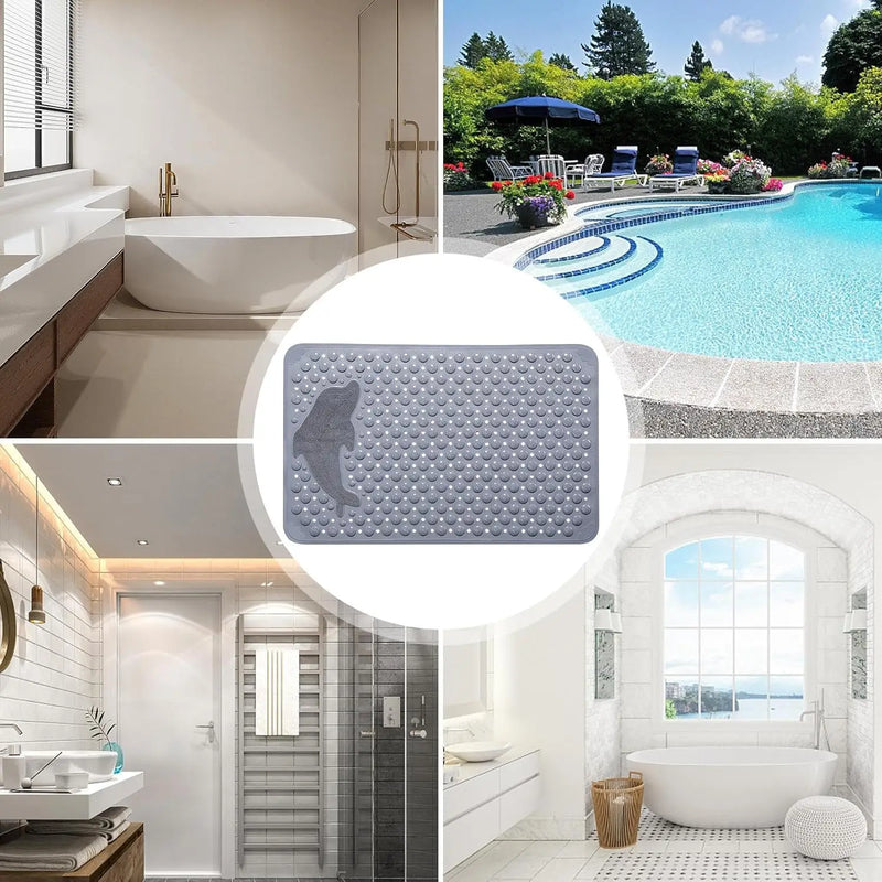 Tapis de Baignoire Antidérapant Dauphin à Bulles de Massage