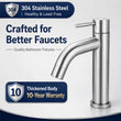 Mitigeur Lavabo Inox 304 Brossé, 7 Configurations