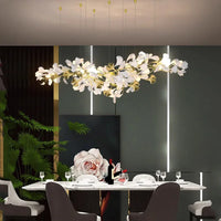 Suspension Cuisine Feuilles de Ginkgo Doré, Céramique ou Acrylique, à la Pièce