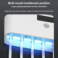Porte-Brosse à Dents UV Mural avec Écran Digital et Distributeur, 5 Places