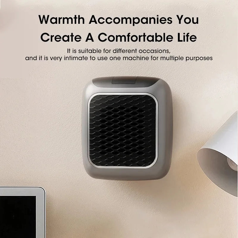 Radiateur Salle de Bain Soufflant Enfichable Gris, Tactile et Télécommande