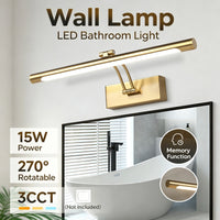 Applique pour Miroir Salle de Bain LED Tricolore 40/50 cm
