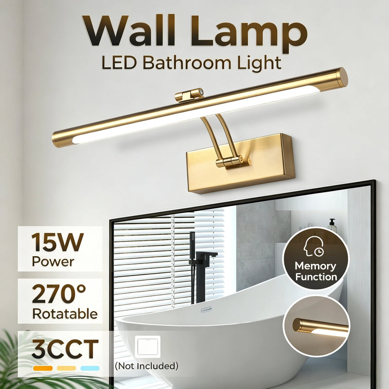 Applique pour Miroir Salle de Bain LED Tricolore 40/50 cm