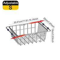 Égouttoir à Vaisselle Extensible en Inox pour Évier, 3 Tailles