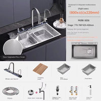 Évier Cuisine Inox 1 Bac Cascade Nid d'Abeille, 68 à 100 cm