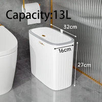 Poubelle Salle de Bain Étroite à Pression, 8 L ou 13 L