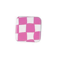 Miroir de Poche Carré Damier avec Poignée Support de Téléphone, 10 Motifs
