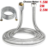 Flexible de Douche Argenté Anti-Fuite 120-150 cm