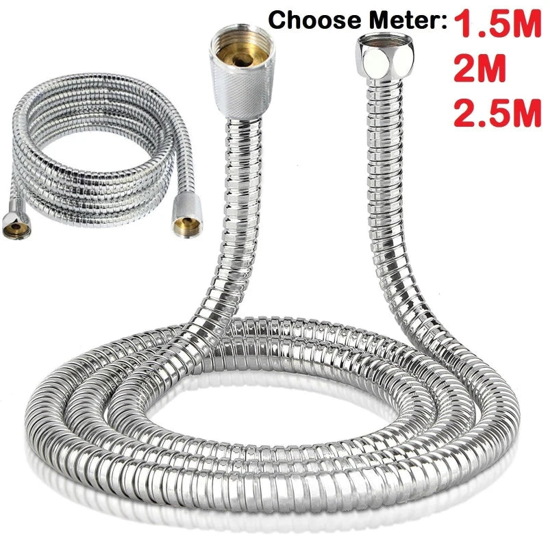 Flexible de Douche Argenté Anti-Fuite 120-150 cm