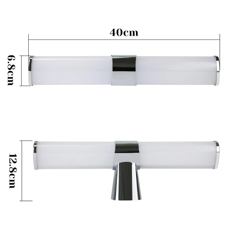 Applique LED Miroir Cylindrique Chromée IP44 40/60 cm