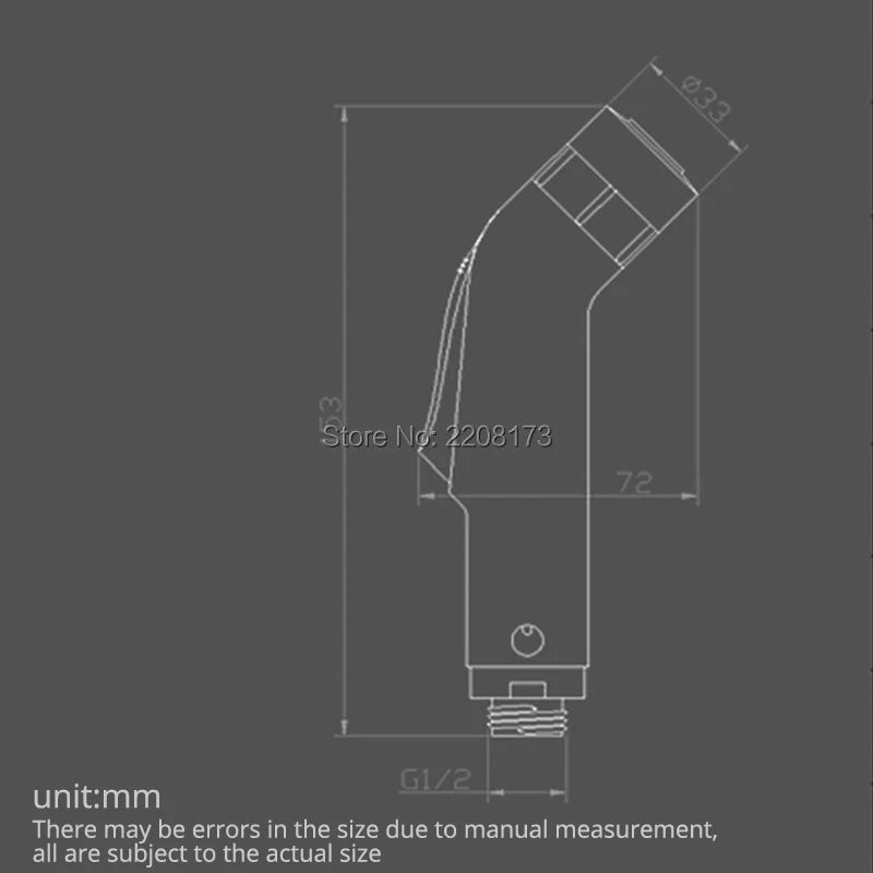 Douchette WC Chromée Deux Modes de Jet, Pistolet Seul Raccord G1/2